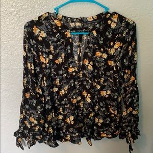 Flowy floral shirt